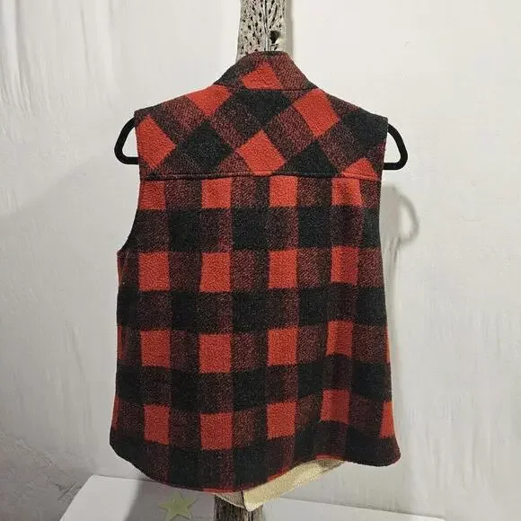 Black Mountain PEAK MENS large Plush Fleece Plaid PNW Snap. Lumber Jack - Picture 6 of 6